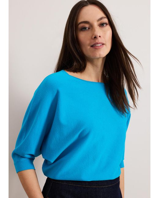 Phase Eight Blue Cristine Knit Jumper