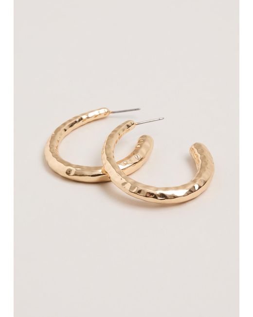 Phase Eight Natural Textured Hoop Earrings