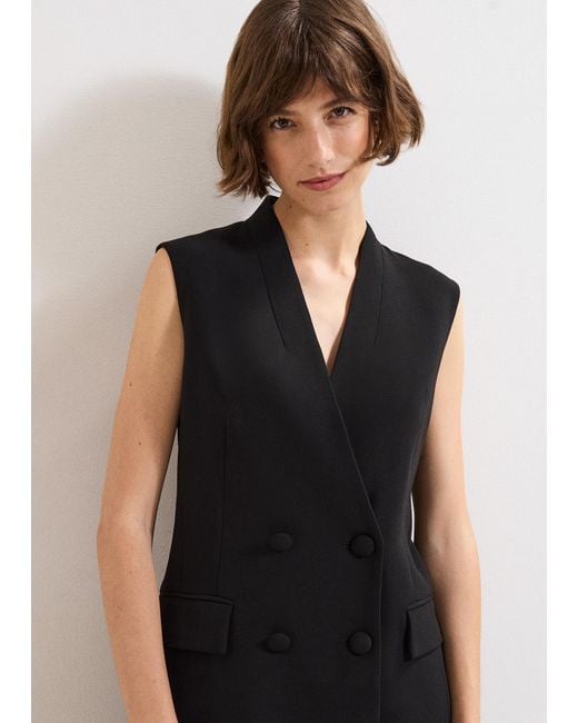 Phase Eight Black Vari Bow Waistcoat