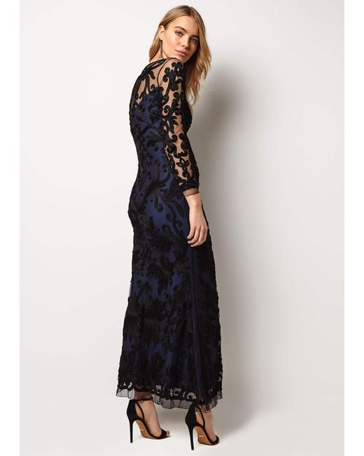 Phase Eight Black Contessa Tapework Sequin Maxi Dress