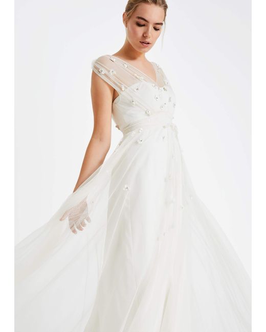 yazmina tulle maxi dress