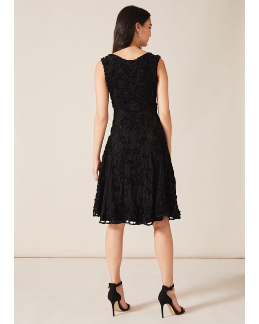 Phase Eight Black Penelope Tapework Lace Flared Dress