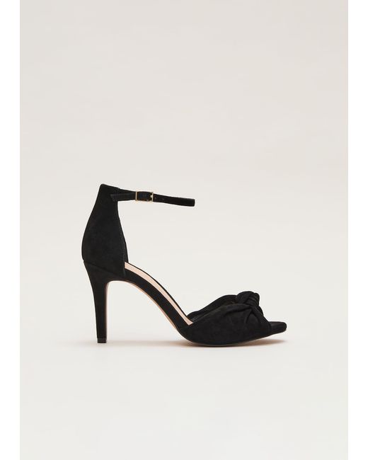Phase Eight White Suede Knotted Sandal