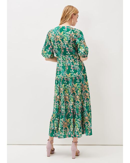 Phase Eight Green Morven Wrap Maxi Dress