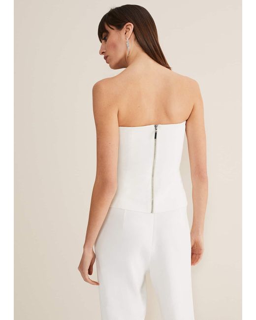 Phase Eight White Lohra Corset Top