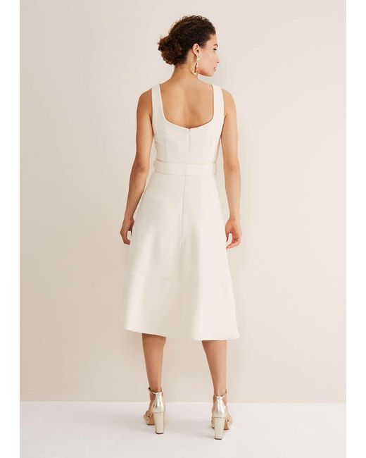 Phase Eight Natural Ethel Fit And Flare Dress
