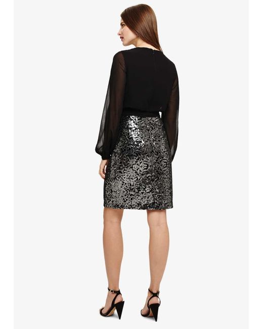 Phase Eight Black Janessa Sequined Dress