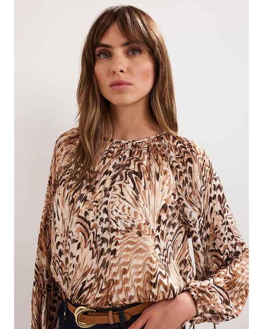 Phase Eight Brown Rafaella Blouse