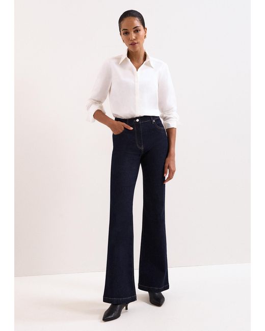 Phase Eight White Petite Olivia Bootcut Jeans