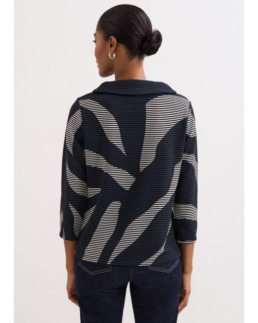 Phase Eight Blue Rena Printed Top