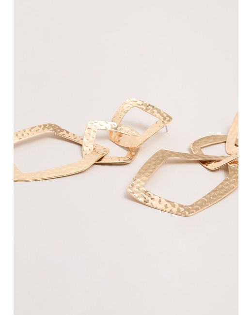 Phase Eight Natural Oversized Link Drop Earrings