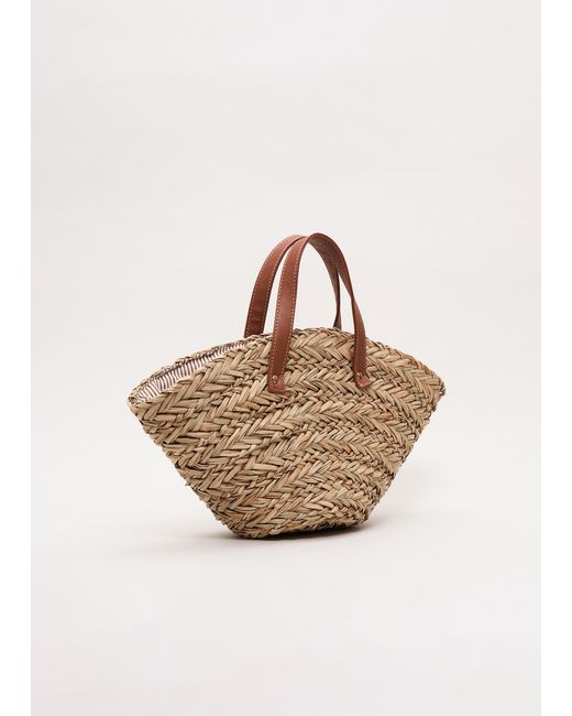Phase Eight Pink Mini Straw Tote Bag