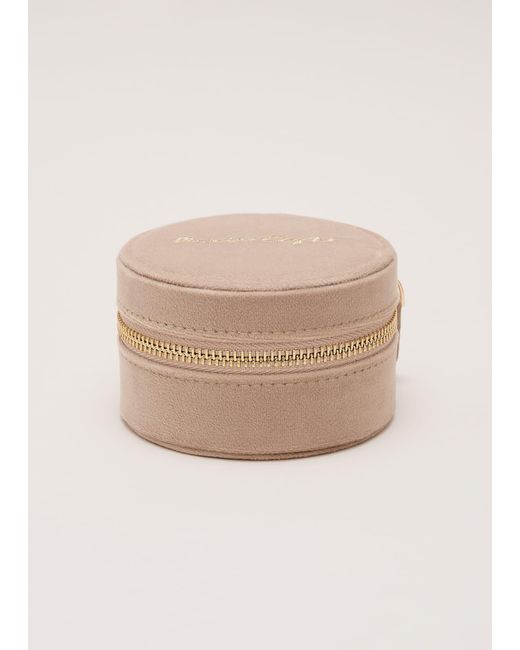 Phase Eight Natural Velvet Jewellery Box