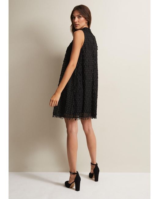 Phase Eight Natural 's Zafia Black Shift Mini Dress