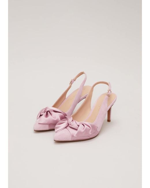 Phase Eight Pink 's Twist Front Slingback Shoes