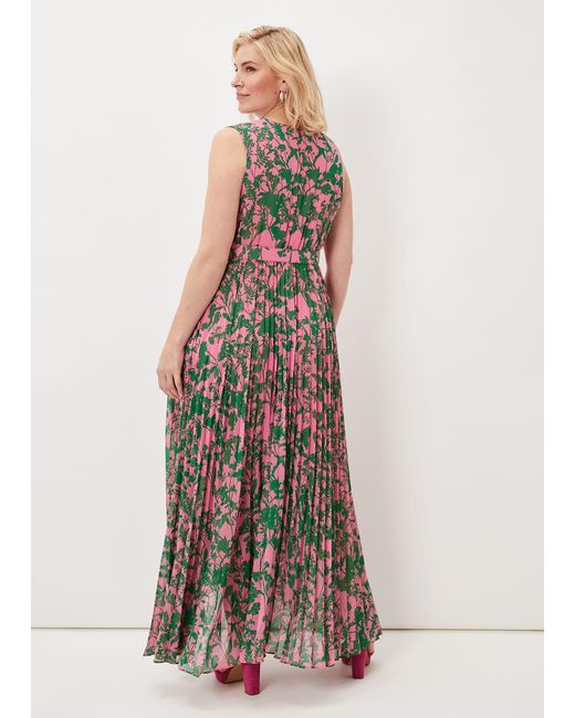 Phase Eight Multicolor Brianna Pleated Print Dress