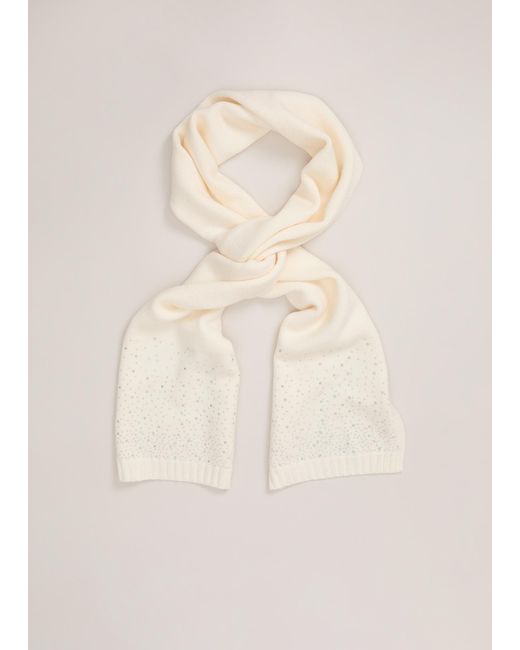 Phase Eight Natural Sparkle Trim Scarf