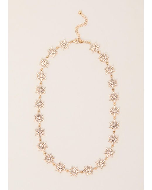 Phase Eight Natural Plated Snowflake Necklace
