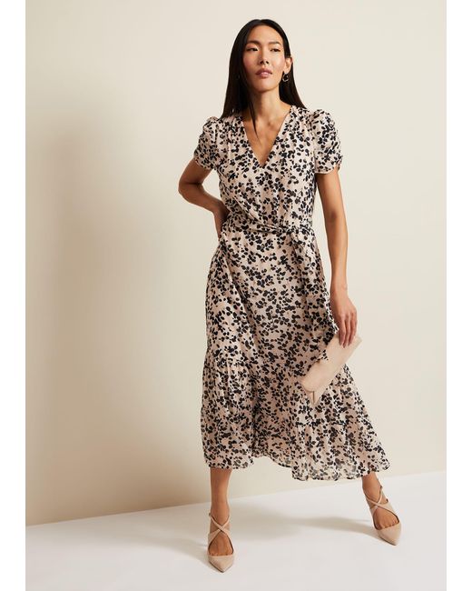Phase Eight Natural Amy Floral Midi Dress