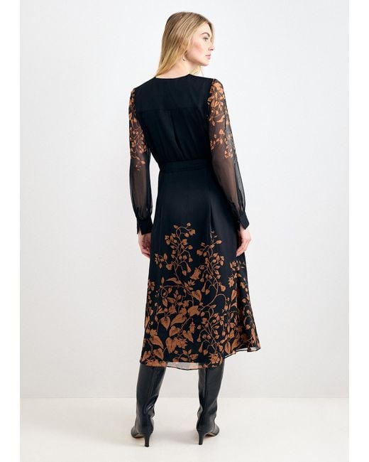 Phase Eight Black Arema Print Wrap Dress