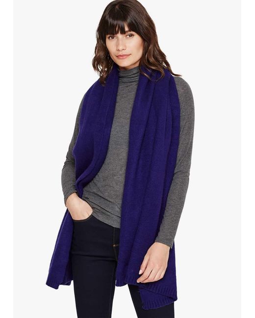 Phase Eight Blue Liliana Brushed Scarf