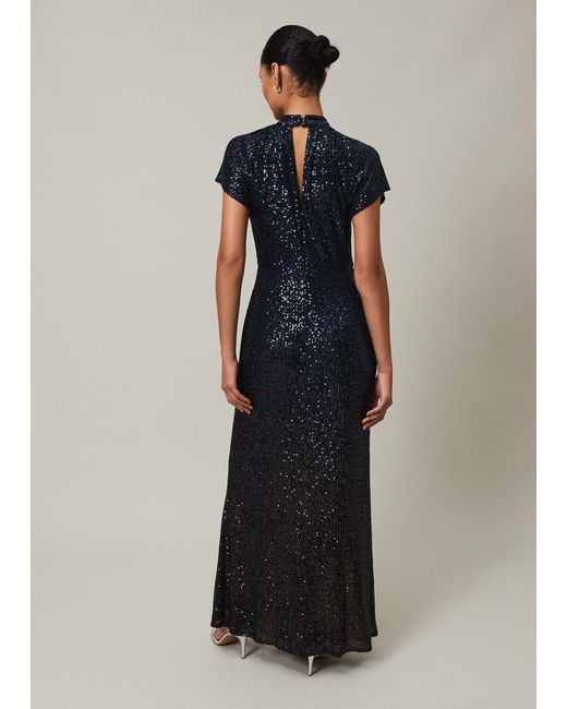 Phase Eight Blue 's Kayla Sequin Ombre Maxi Dress