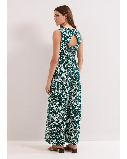 Phase Eight Green Marta Sleeveless Wide Leg Jumpsuit