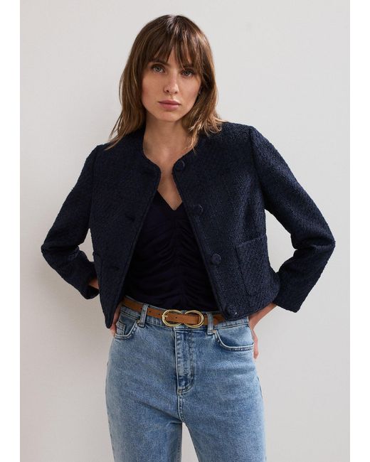 Phase Eight Blue Ripley Boucle Jacket