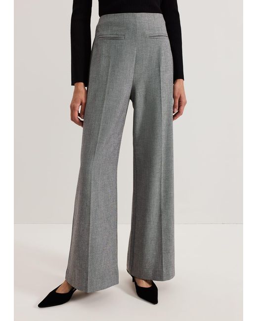 Phase Eight Natural Dilly Pleat Detail Wide Leg Trouser