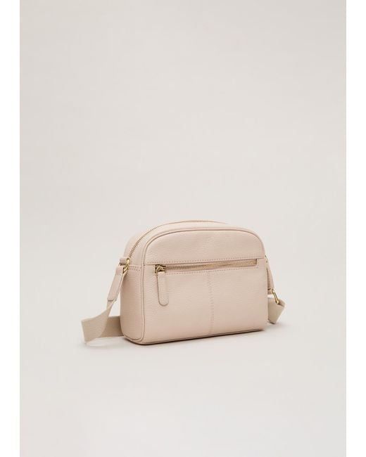 Phase Eight Natural Leather Cross Body Bag