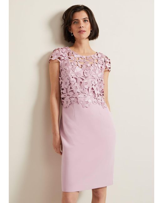 Phase Eight Pink 's Tallula Lace Dress