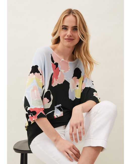 Phase Eight Multicolor Aretha Floral Knit Jumper