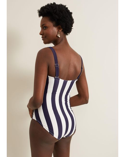 Phase Eight Natural Stripe Swimsuit