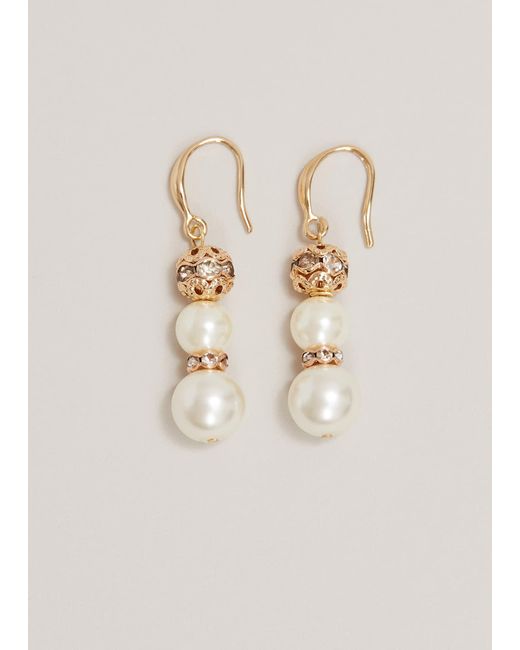 Phase Eight Natural 's Bead And Pearl Earring