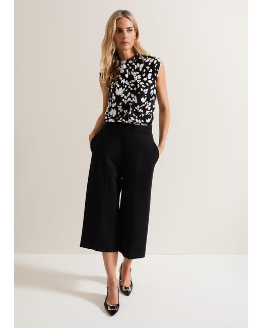 Phase Eight Black Lori Ponte Culottes