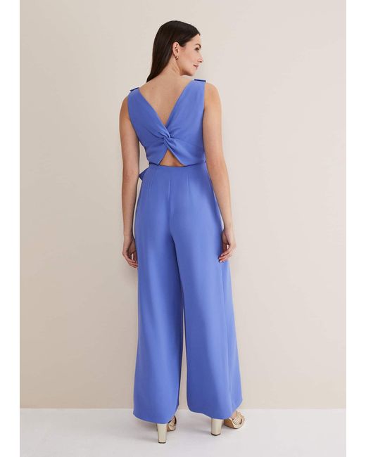 Phase Eight Blue Elaina Wide Leg Jumpsuit