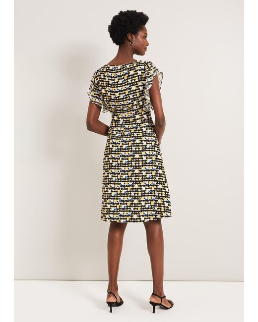 Phase Eight White Bari Printed Dress