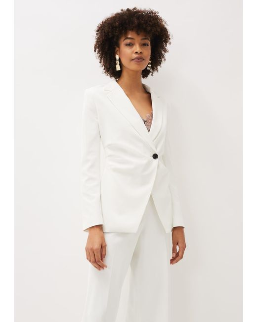 Phase Eight White Solange Blazer