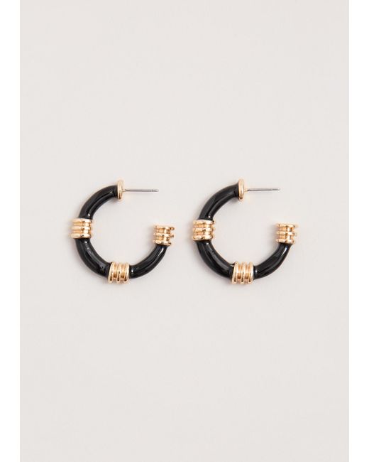 Phase Eight Natural Enamel Hoop Earrings