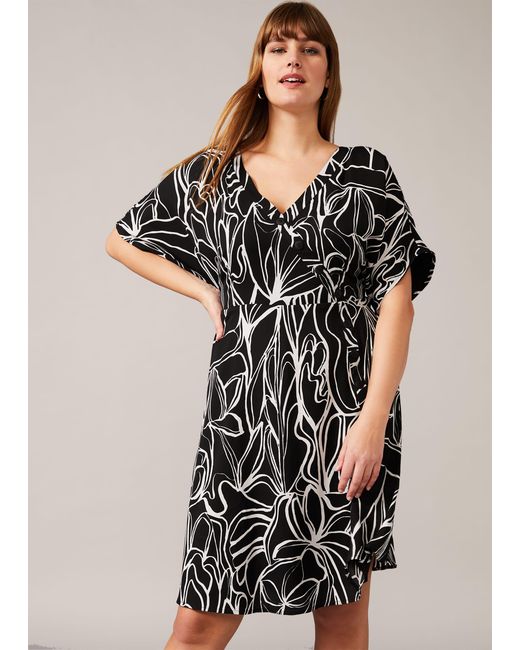 Phase Eight Black Harlow Abstract Print Dress