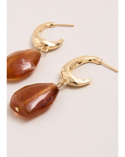Phase Eight Natural Drop Stone Earrings