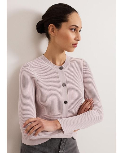 Phase Eight Pink Sharna Button Jacket Shrug