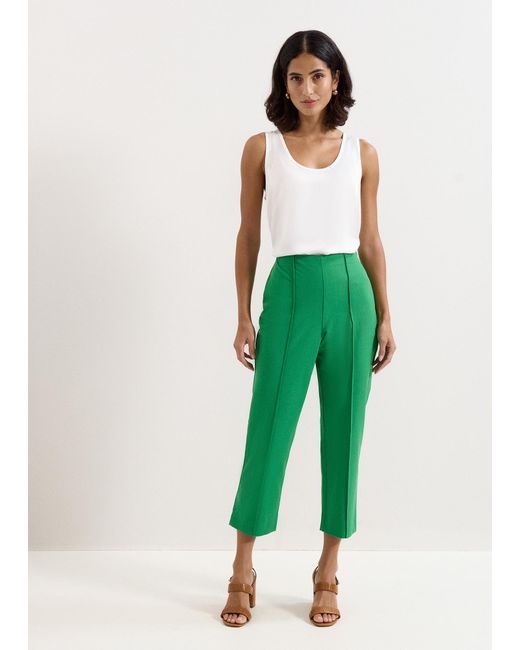 Phase Eight Green Miah Cropped Slim Trousers
