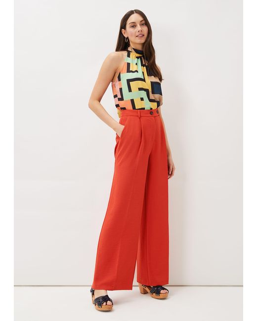 Phase Eight Red Opal Wide Leg Trousers