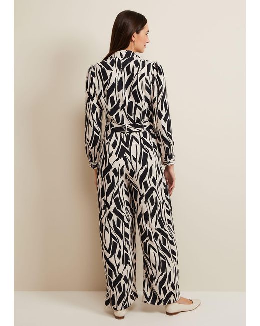 Phase Eight Natural Constance Geo Jumpsuit