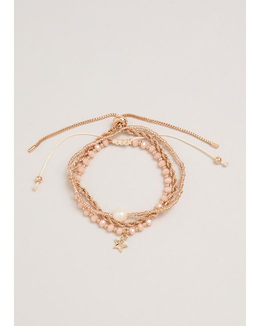 Phase Eight Natural Mixed Bead Bracelet Pack