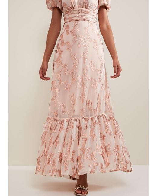 Phase Eight Pink 's Genette Jacquard Maxi Dress