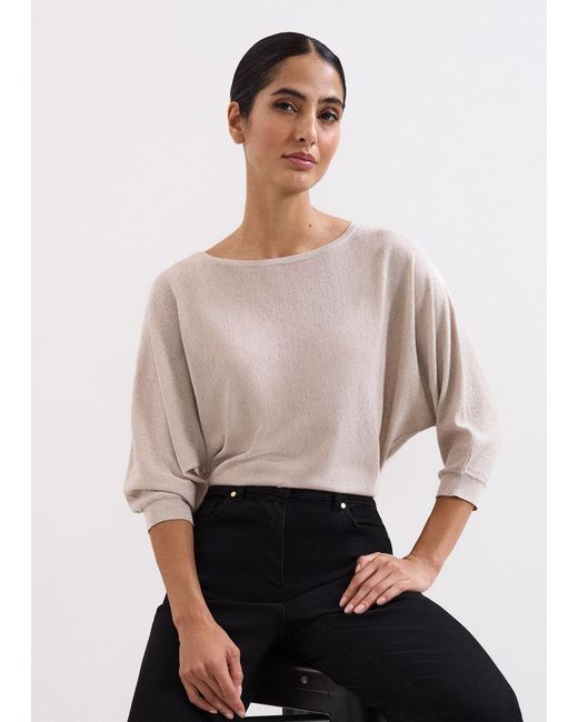 Phase Eight White Sequin Cristine Knit Jumper