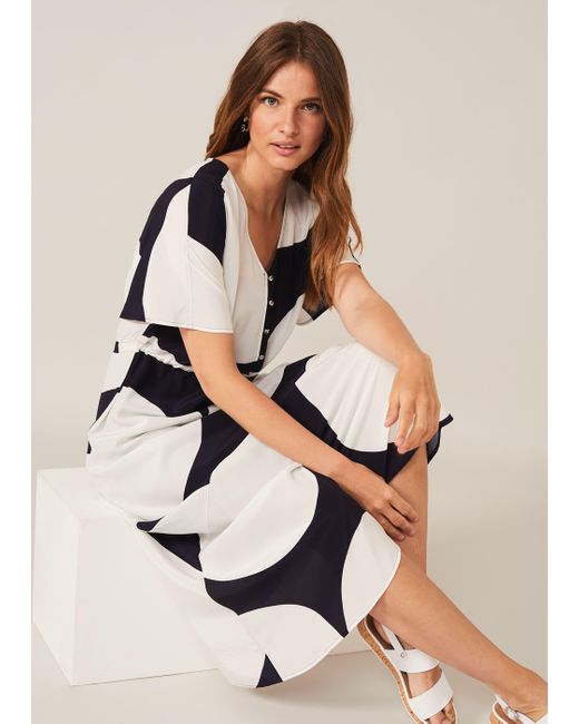 Phase Eight Multicolor Sage Spot Dress