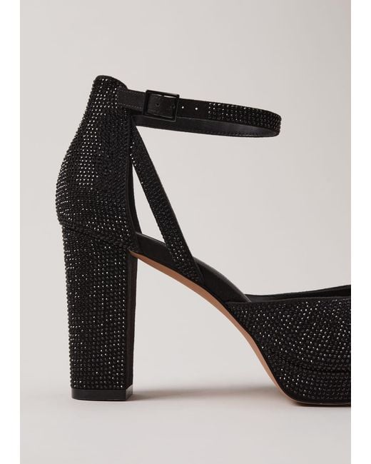 Fun Black Glitter Heels - Ankle Strap Heels - Party Heels - $36.00 - Lulus